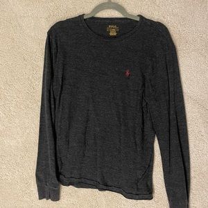 Polo - Mens Grey Long Sleeve. Medium.